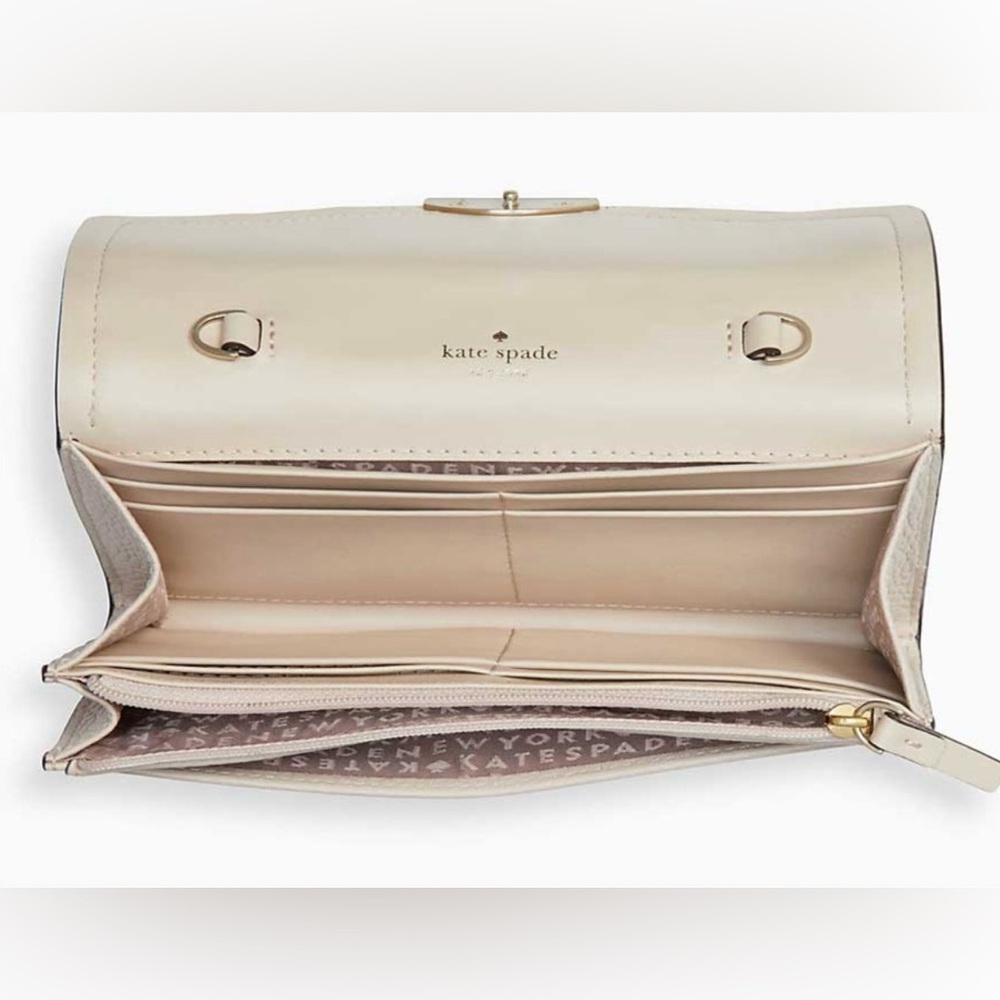Kate Spade West Street Milou Wallet Wristlet Cream Leather NWT - Picture 3 of 14